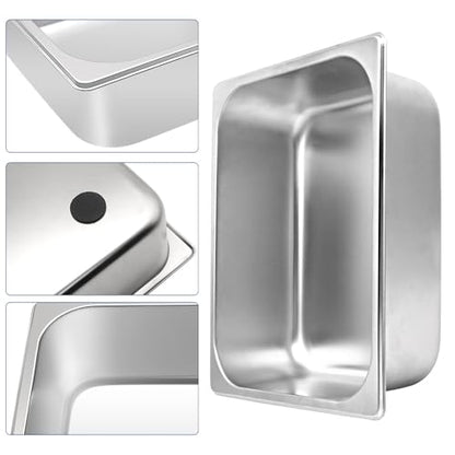 Dog Dish Stainless Steel Water and Feed Bowl with Non-Slip Pads (1.85Gal-1Set) - size: 1.85Gal-1Set