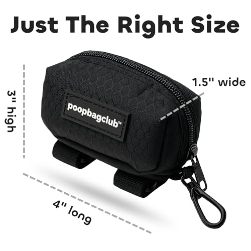 Dog Poop Bag Dispenser - Leash Mounted Durable Holder - Hands Free Essential for Dog Walking and Cleanup