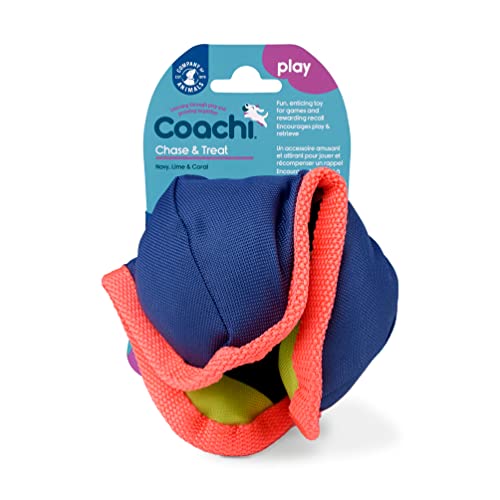 Coachi Chase & Treat - A Fun Enrichment Dog Toy, Fill with Treats for Interactive Play. Good for Motivating, Distance Reward Training & Encouraging Retrieval. Ideal for Agility & Suitable for Puppies - style: Chase & Treat