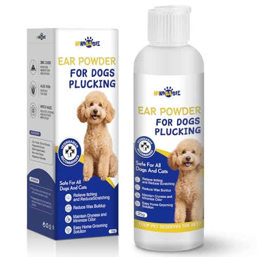 Dog Ear Powder for Hair Removal – Grooming Grip Powder for Poodles & Doodles, Grooming Aid for Pet Ear Cleaning - size: 1-pack