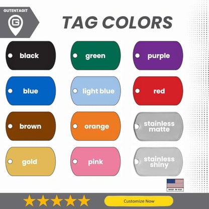 | Class of (Choose Year) Dog Tag | Laser Engraved, 2"x1.13", 30" Ball Chain or 1" Splitring | Add Personal Message * Made in USA