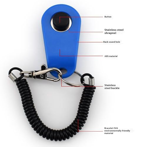 URBEST 4pcs Pet Training Clicker with Wrist Strap-Dog Training Clickers (Webbing) - style: Webbing