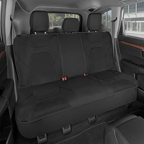 Motor Trend AquaShield Neoprene Waterproof Seat Covers for Trucks - Black 60/40 Split Bench Rear Seat Cover - Carseat Cover Automotive Back Seat Protector - Car Accessories for Kids & Dogs - color: a1-Black Bench