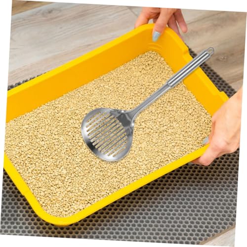 2pcs Stainless Steel Cat Litter Scooper with Ergonomic Handles Durable Metal Poop Scoop for Efficient Sifting Litter Box for Home and Professional Use
