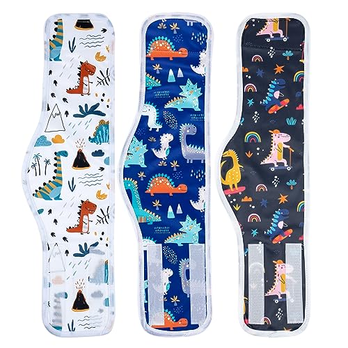 MICOOYO Male Dog Diaper Lightweight Dog Wraps Washable Dogs Diapers Doggie Belly Bands for Male Dogs, Puppy Diapers Large (Dinosaur, XXL) - size: XX-Large(23''-26'')