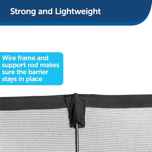 PetSafe Happy Ride Dog Barrier - Keeps Pets Safely in The Back Seat - Durable Mesh Material - Adjustable Straps for Secure Fit - Easy Installation & Storage - for Cars, Trucks, & SUVs