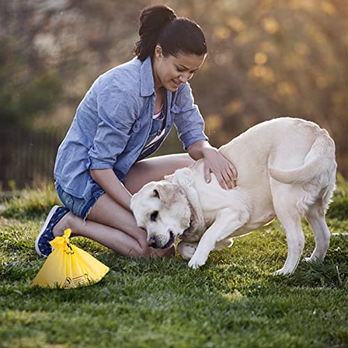 Certified Compostable Dog Poop Bags, 270 Count Landfill Friendly and Leakproof Waste Bags, Easy Open Unscented Maize Yellow Poop Bag for Dog, 15 Doggy Bags Per Roll (18 rolls) - color: Maize Yellow, size: 270 Count (Pack of 1)