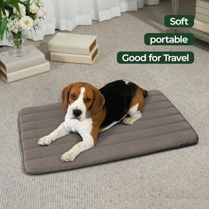 BALANCE Dog Crate Pad, Dog Foam Crate Mat Kennel Pad, Washable Water-Resistant Pet Bed Flat Dogs Cage Mat for Large Dogs - color: Brown, size: 36.0"L x 23.0"W x 0.8"Th