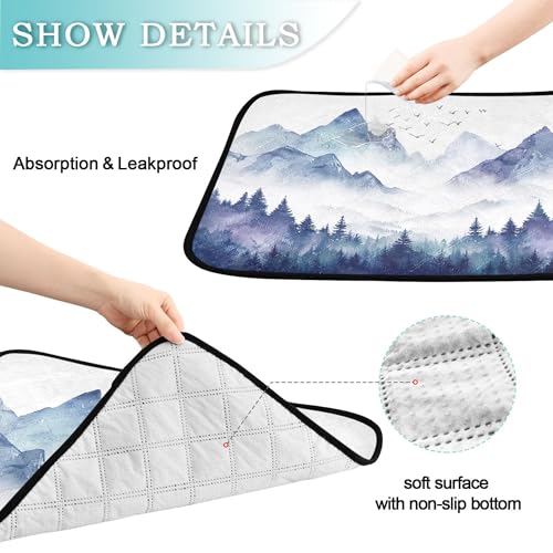 Qilmy Mountain Pet Mat, Waterproof Reusable Dog Training Pad Anti-Slip Pet Creat Pad for Small Medium Large Dogs and Cats - size: Smallx3