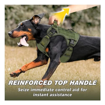 Escape Proof Pet Harness with Reinforced Buckles Comfortable Padding Chest Strap for Small to Large Dog Daily Training Adjusting Harness for Large