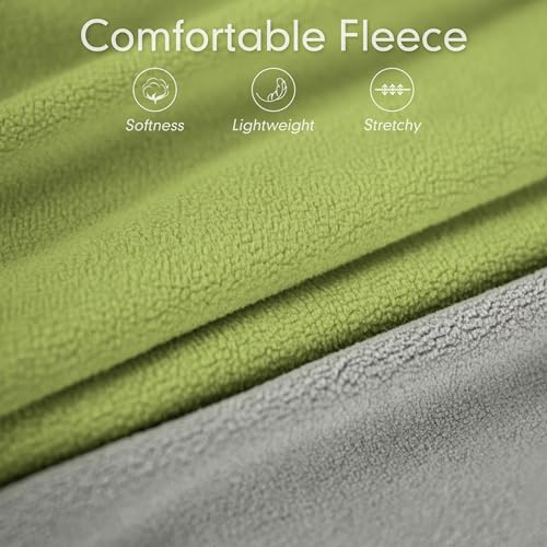 cyeollo 2 Pack Dog Sweater Fleece Vest Dog Sweatshirt Reflective Lightweight Doggie Clothes for Small Dogs Boy Girl Pet Apparel, Grass Green & Grey M - color: Grass Green & Grey, size: Medium