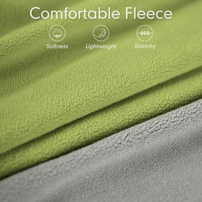 cyeollo 2 Pack Dog Sweater Fleece Vest Dog Sweatshirt Reflective Lightweight Doggie Clothes for Small Dogs Boy Girl Pet Apparel, Grass Green & Grey M - color: Grass Green & Grey, size: Medium