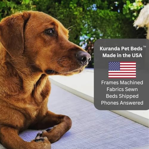 Kuranda Chewproof Elevated Dog Bed – 50" x 36" - Sunsure Textilene - Sierra - color: Sierra, size: XX-Large