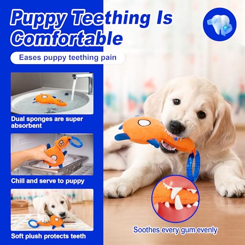 ADDPETS 4 Pack Frozen Puppy Toys to Keep Them Busy to Relieve Teething Pain,Chew Toys for Puppies 0-6 Months Relieve Teething Itch, Puppy Teething Rings to Release Excess Energy