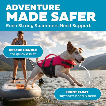 Outward Hound Granby Splash Pink Dog Life Jacket, Small - color: Pink, size: Small (Chest Girth: 16"-20")