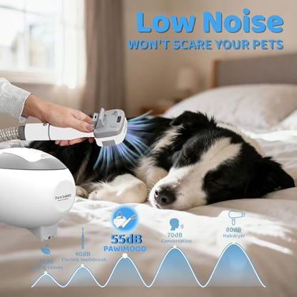 Dog Grooming Vacuum,Pet Grooming Vacuum with 2L Dust Cup & 13000Pa Suction, 6-in-1 Low Noise Pet Grooming Kit with Clipper & Steam Brush for Shedding, Professional Dog Vacuum for Dogs & Cats - color: Gray