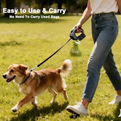 2PCS Dog Poop Bag Holder, Waste Holder for Dispenser Carrier, Hand Free Metal