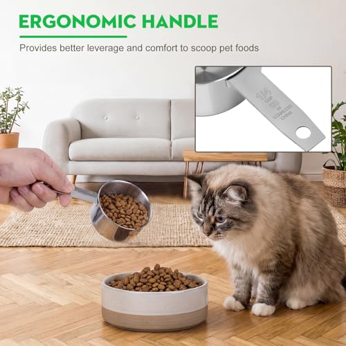 4Pcs 1/4 Cup Measuring Cup,Stainless Steel Measure Scoop Metal Scoops for Wet and Dry Ingredients, Great Kitchen Gadgets for Cooking(1/4 Cup) - size: 1/4 Cup