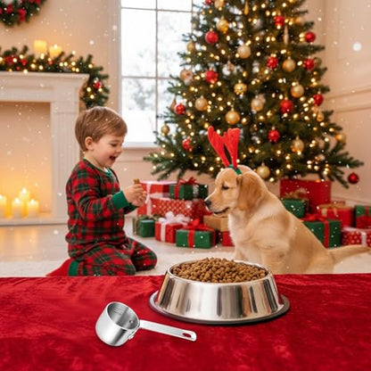 KEAWELL Premium Dog and Cat Food Measuring Cup 18/10 Stainless Steel (1, 1/4 Cup) - size: 1/4 Cup