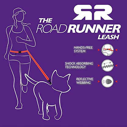 EzyDog Road Runner Hands Free Dog Leash – Waist Leash for Dog Walking, Jogging and Running with Zero Shock Bungee, Reflective Stitching, and Adjustable Waist (Pink) - color: Pink, size: Standard