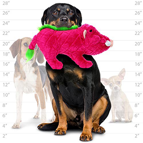 MIGHTY- Safari Brown Warthog- Squeaker-Multiple Layers. Made Durable, Strong & Tough. Interactive Play Dog Toy (Tug, Toss & Fetch). Machine Washable & Floats | Ultra Durable Plush Toy with Multiple Layers & Reinforced Seams , Washable and Floats , Mighty®