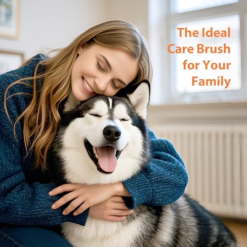 Dog Brush for Long Haired Dogs, 27mm Extra Long Metal Pin Dog Deshedding Brush and Comb Set, Short Haired Shedding Grooming Detail Pets Brush Set with Rubber Handle - color: Set-3 Pcs