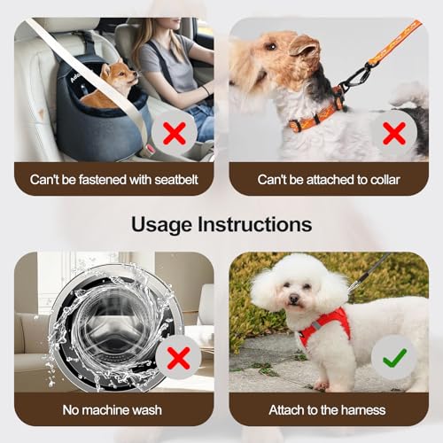 Dog Car Seat for Small Dogs, Luxury PU Leather Dog Booster Seat, Car Seats for Dogs, Can be Used as Pet Carrier Bag