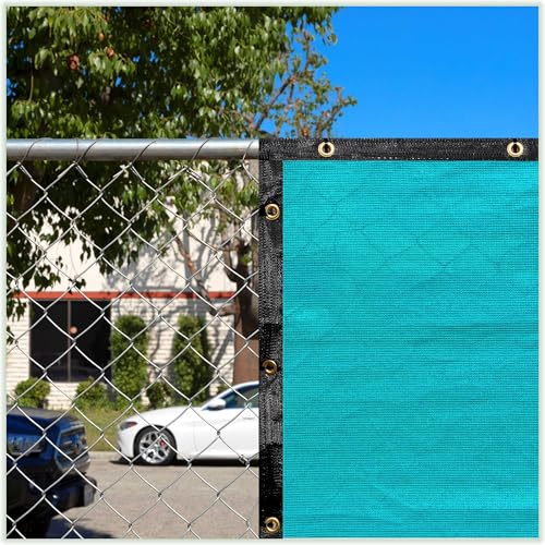 ColourTree 2' x 2' Turquoise Custom Size Shade Cloth with Grommets - 90% Sunblock, Durable Mesh Fabric Tarp for Dog Kennel Cover, Fence Privacy Screen, Greenhouse, Chicken Coop & Pet Playpen. - color: Turquoise, size: 2' x 2' Custom Size