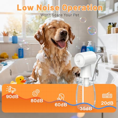 650ml Electric Dog Foam Sprayer for Small and Medium Pets | 650ml large capacity,electric foaming,rich dense foam,shampoo dispenser,for small and medium dogs and cats,easy pet bathing