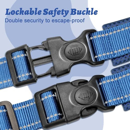 Lightweight Dog Harness for Small Dogs - No Choke Escape-Proof Soft Mesh Reflective Vest Harness with Padded Handle - Adjustable Chest, Lockable Quick Release Buckle Harness, Blue, S - color: Blue, size: Small