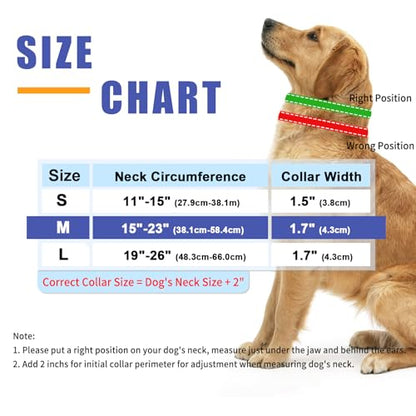 Martingale No Pull Dog Collar for Large Medium Dogs Training Walking, Heavy Duty Nylon Reflective Adjustable Anti Pull Slip Collar with Buckle S Blue - color: Blue, size: S (11"-15" Neck, 1.5" Wide)