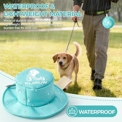 Hat Design Dog Poop Bag Holder, Waterproof Leash Mount Dog Waste Bag Dispenser, Outdoor Walking Gear for Puppy & Large Dogs, Blue - color: Blue