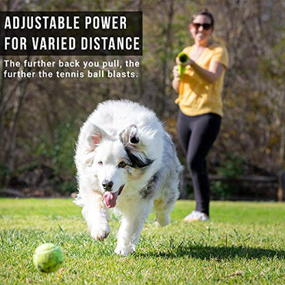 Hyper Pet K9 Kannon Dog Ball Thrower Launcher for Dogs, All Breeds Up To 60 Pounds, With One Hyper Pet 2.5 Inch Tennis Ball, For All Breeds | Includes one 2.5 inch tennis fetch piece, sends it flying farther with far less effort, keeps active pups running