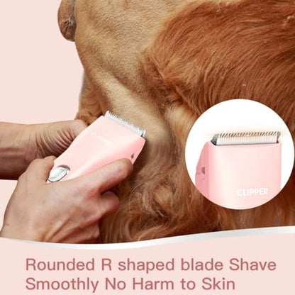 Pet Hair Clipper for Dog Grooming, Low Noise Cat Hair Trimmer for Matted Hair,Waterproof Cordless Pet Shaver for Animals