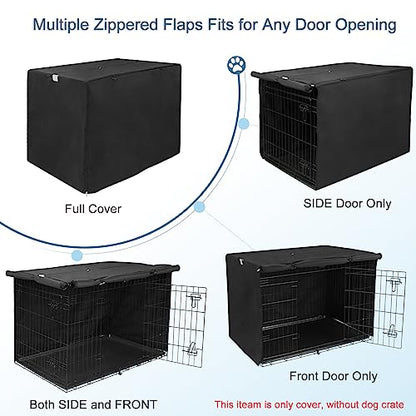 Deblue Durable Medium Dog Crate Cover, Windproof Dog Kennel Covers Fit 30 inch Wire Crate Cover Black - (30 inches, Black) - color: Black, size: 30.0"L x 19.0"W x 21.0"H