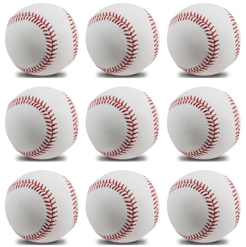 Practice Baseballs for Batting and Throwing Training - color: White Box of 9