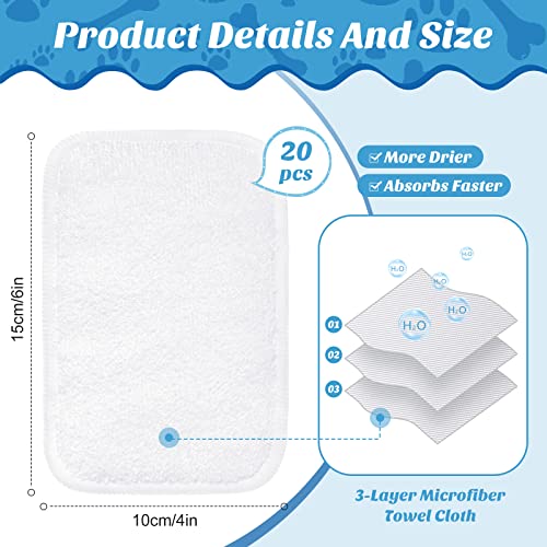 20 Pieces Dog Diaper Pads Washable Reusable Replaceable Diapers Liner Pads for Small Medium Dog (Female, Small) - size: Small