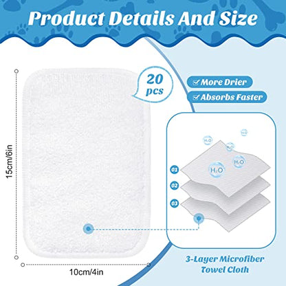 20 Pieces Dog Diaper Pads Washable Reusable Replaceable Diapers Liner Pads for Small Medium Dog (Female, Small) - size: Small