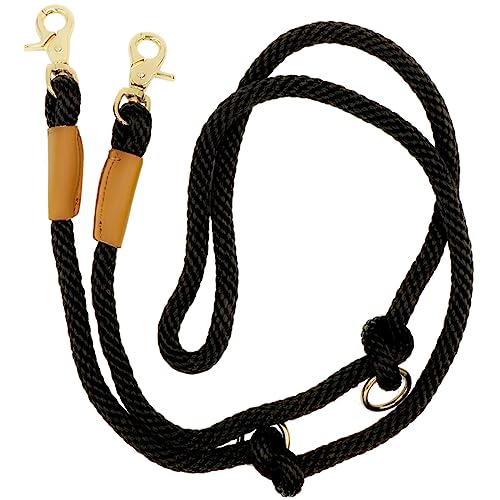 7FT Hands Free Dog Leash, Waist Dog Leash for Walking Running - color: Black