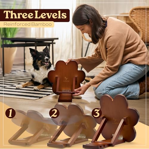Dog Scratch Board – Bamboo 3-Piece Set for Small & Medium Dogs, Includes Nail File Board, Door Knob Nail Filer & Curved File – Reinforced Durable Design, Non-Slip Training Pad