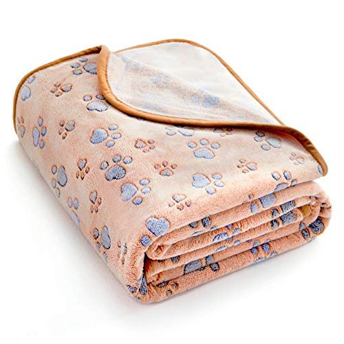 Allisandro Luxurious Dog Blanket, 350 GSM Super Fuzzy Microplush Fleece Pet Blankets for Small Medium Large Dogs and Cats, Brown, 32 x 24 Inches - color: Brown, size: 32" x 24"
