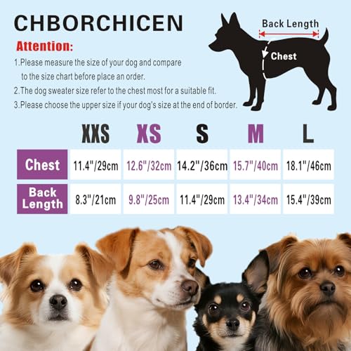 CHBORCHICEN Pet Dog Sweaters Classic Knitwear Turtleneck Winter Warm Puppy Clothing Cute Strawberry and Heart Doggie Sweater (XS, Dress-Pink) - color: Dress-Pink, size: X-Small