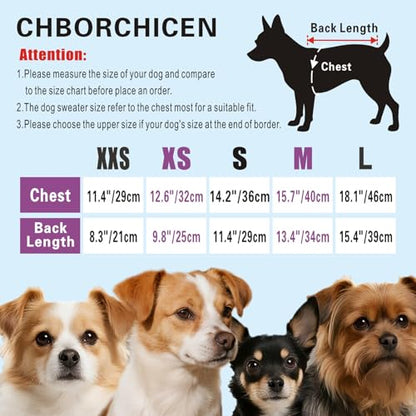 CHBORCHICEN Pet Dog Sweaters Classic Knitwear Turtleneck Winter Warm Puppy Clothing Cute Strawberry and Heart Doggie Sweater (XS, Dress-Pink) - color: Dress-Pink, size: X-Small