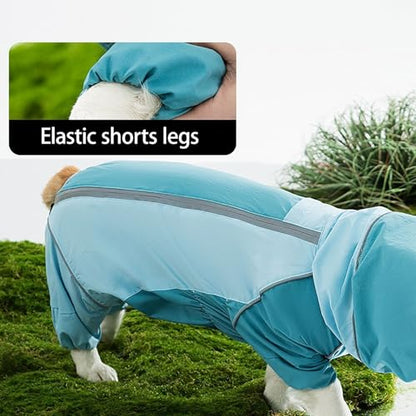 Dog Raincoat Windbreaker Dog Rain Jacket Durable Waterproof Doggy Resistant Rain Coat for Dogs(Medium,B)