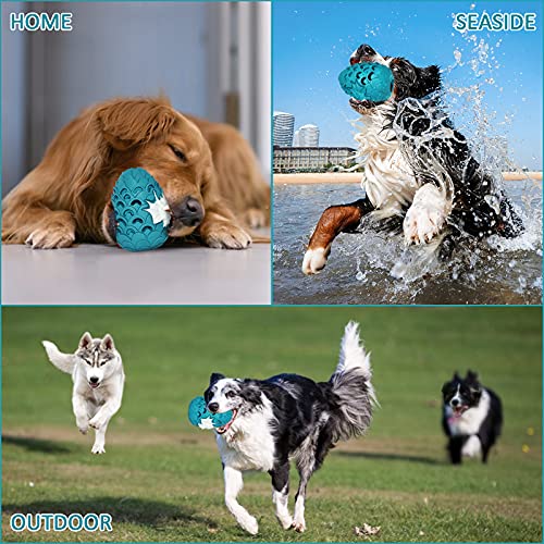 Dragon Egg Dog Chew Toys for Aggressive Chewers - Toughest Indestructible Dog Toys for Aggressive Heavy Chewers Lifetime Replacement, Tough Dogs Toys for Medium Large Bully Breed - color: Large 5.3IN Blue