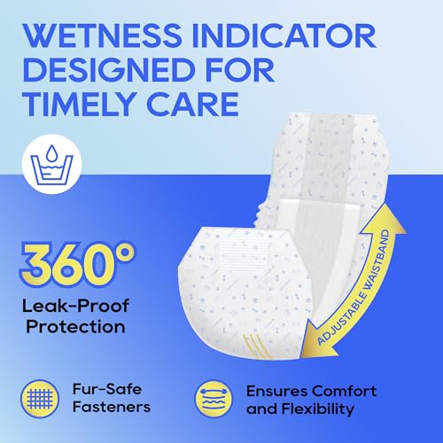 HONEY CARE All-Absorb A25 Male Dog Wrap, 50 Count, Medium, White - size: Medium -50 Count ( Pack of 1)