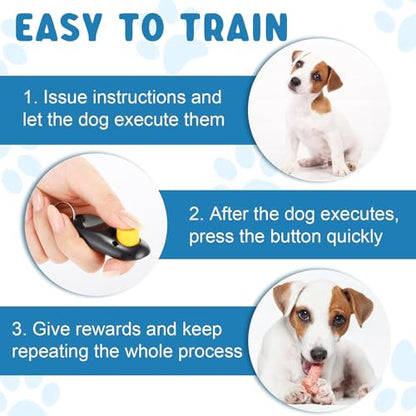 Dog Training Kit,Dog Whistle to Stop Barking Neighbors Dog,Dog Clicker for Training,Adjustable Ultrasonic Silent Dog Whistle(Black).