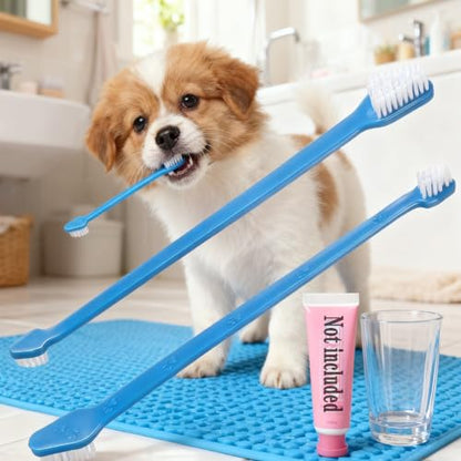 YMCCOOL Dog Toothbrush Set of 8 – Dual Headed Dental Hygiene Brushes for Small to Large Dogs, Easy Teeth Cleaning & Dental Care,Dog Tooth Brushes for Small to Large Dogs, Cats, and Most Pets