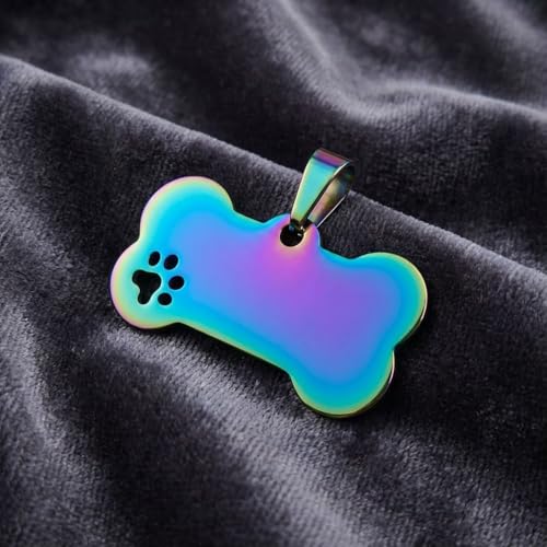Custom Personalized Stainless Steel Pet ID Tag, Engraved Name and Phone Number Collar Charm for Dogs and Cats, Durable Identification Plate