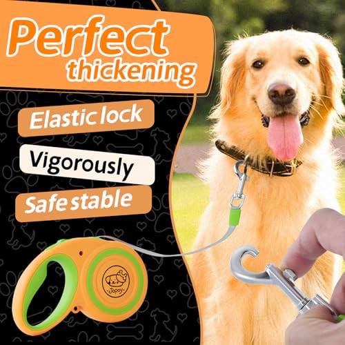 Heavy Duty Retractable Dog Leash-16ft Strong & Durable Walking Leash for Dogs up to 110 lbs Strong Nylon Tape Without One Hand Brake Pause Lock Locks